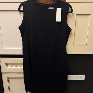 Eileen Fisher Black Sleeveless Shift Dress NWT